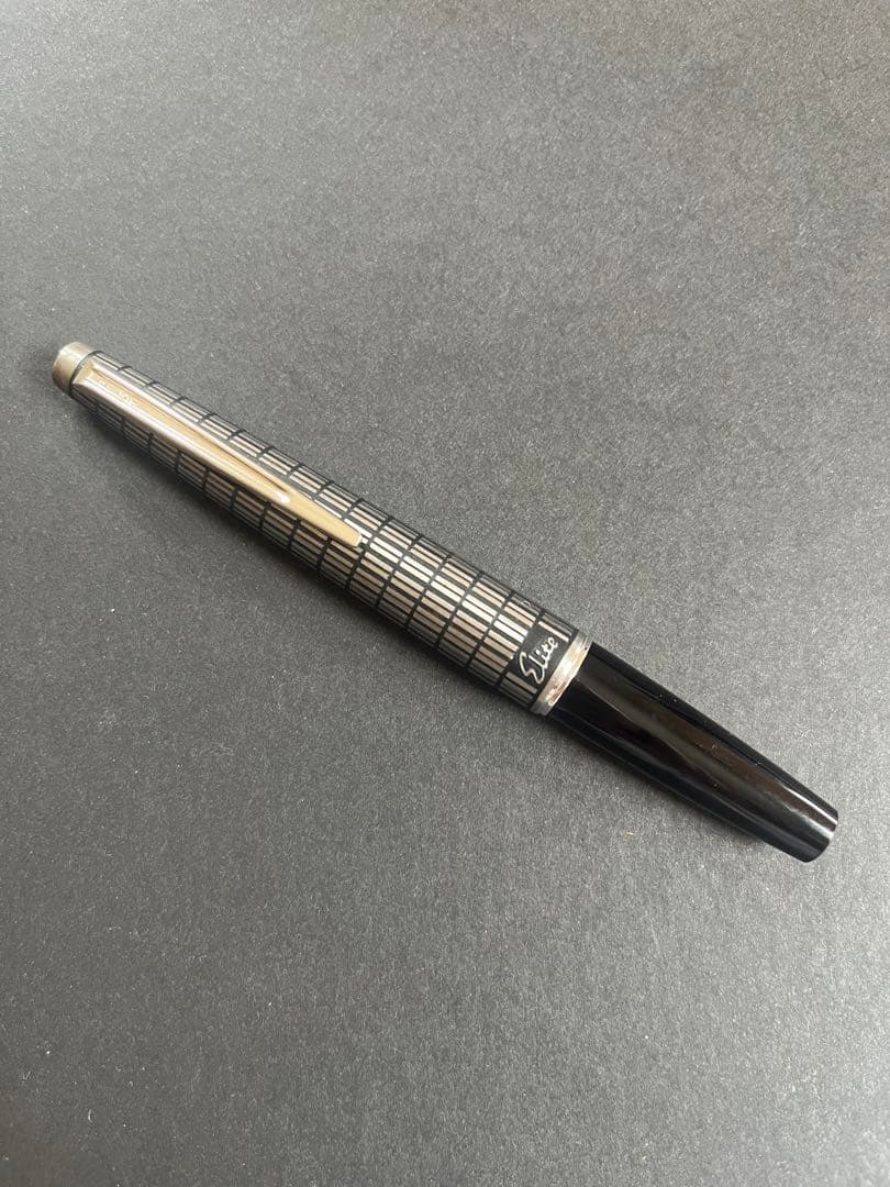 パイロット エリート万年筆 格子柄18K-750 PILOT F