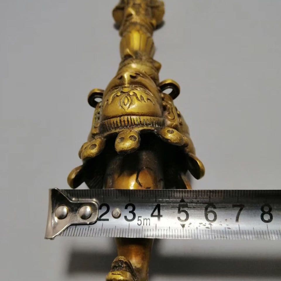 仏教美術 法器 馬頭明王三面普巴杵 降魔杵 辟邪 開運 風水招財 置物工芸品