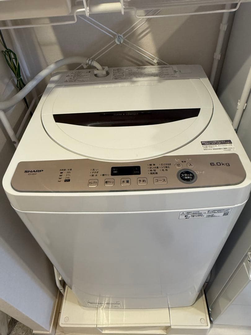 SHARP 縦型洗濯機 6.0kg 本体