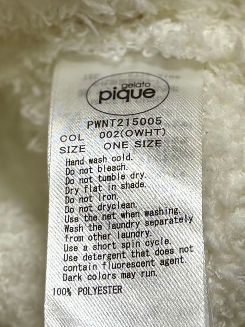 新品　PEANUTS×GELATO PIQUE スヌーピー　パーカー　白　完売品