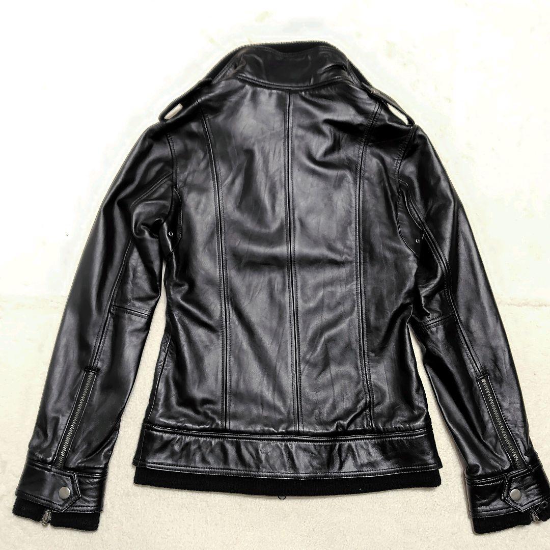 FUGA羊革ラムレザーライダースジャケット黒y2k