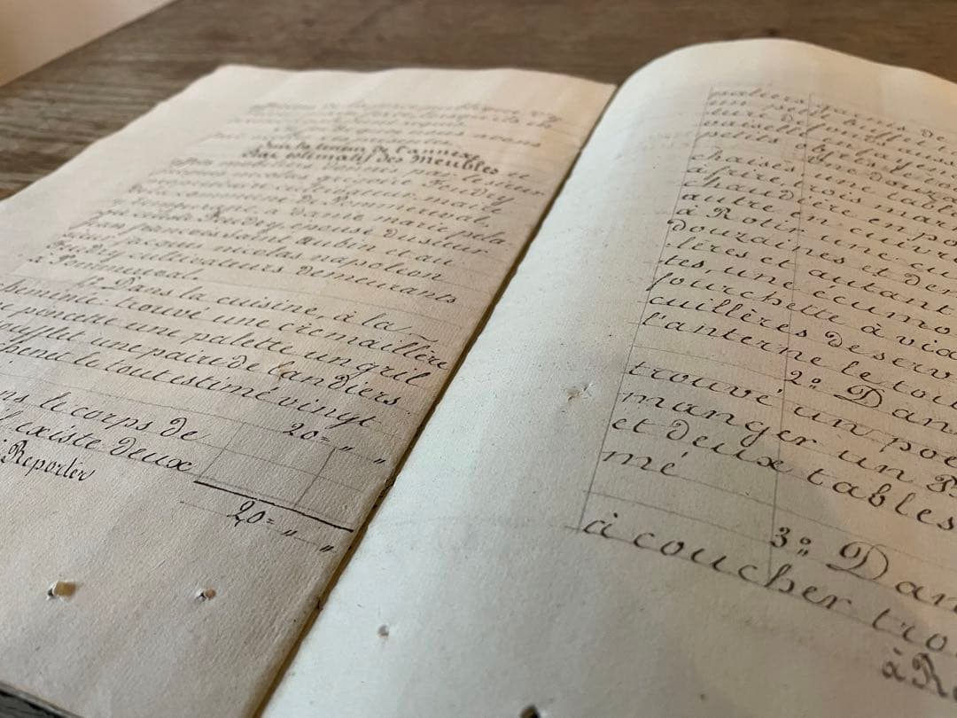 フランスアンティーク 1800年代の古文書