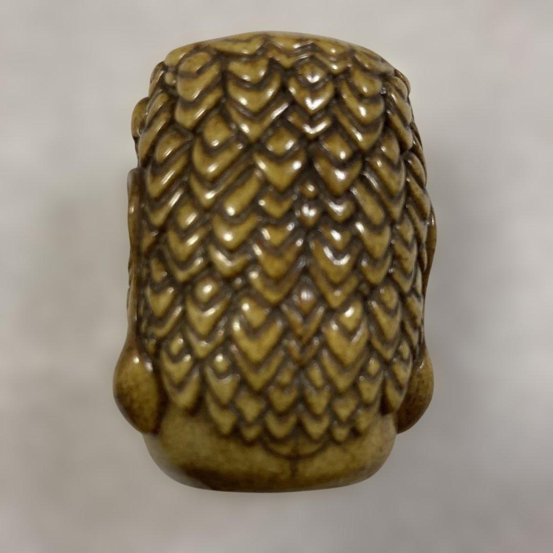 骨製 鬼面彫刻 置物 根付 - メルカリ