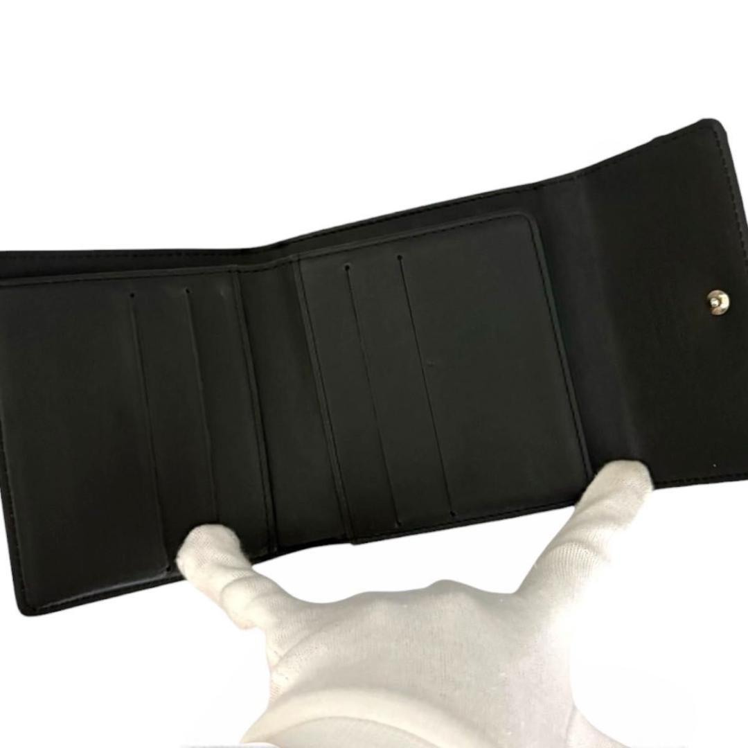 美品 LOUIS VUITTON モノグラムマット 折り財布 ノワール