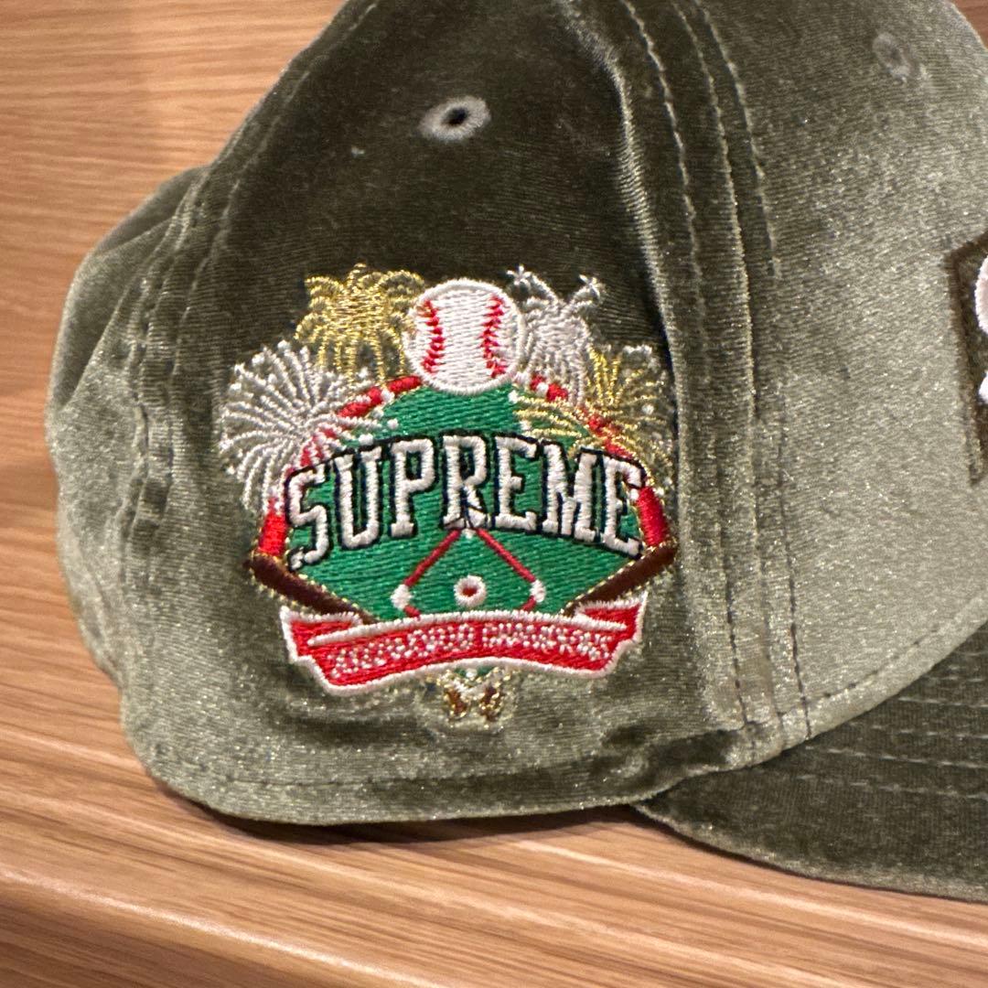 シュプリーム ニューエラ ボックスロゴ ベロア素材 7 1/2 美品