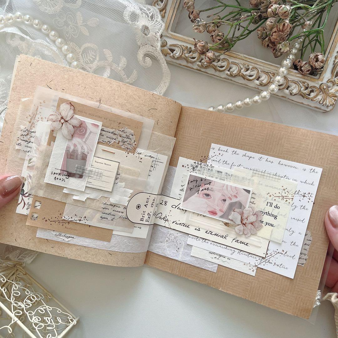 collagenote 18page コラージュ　和紙　journal