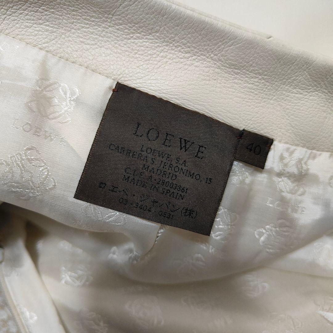 LOEWE ロエベ レザースカート 40 L 羊革 ラムレザー