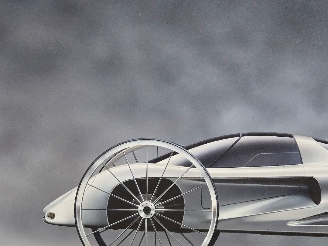 岡本三紀夫 イラスト画 1990年 スーパーカー 特注品