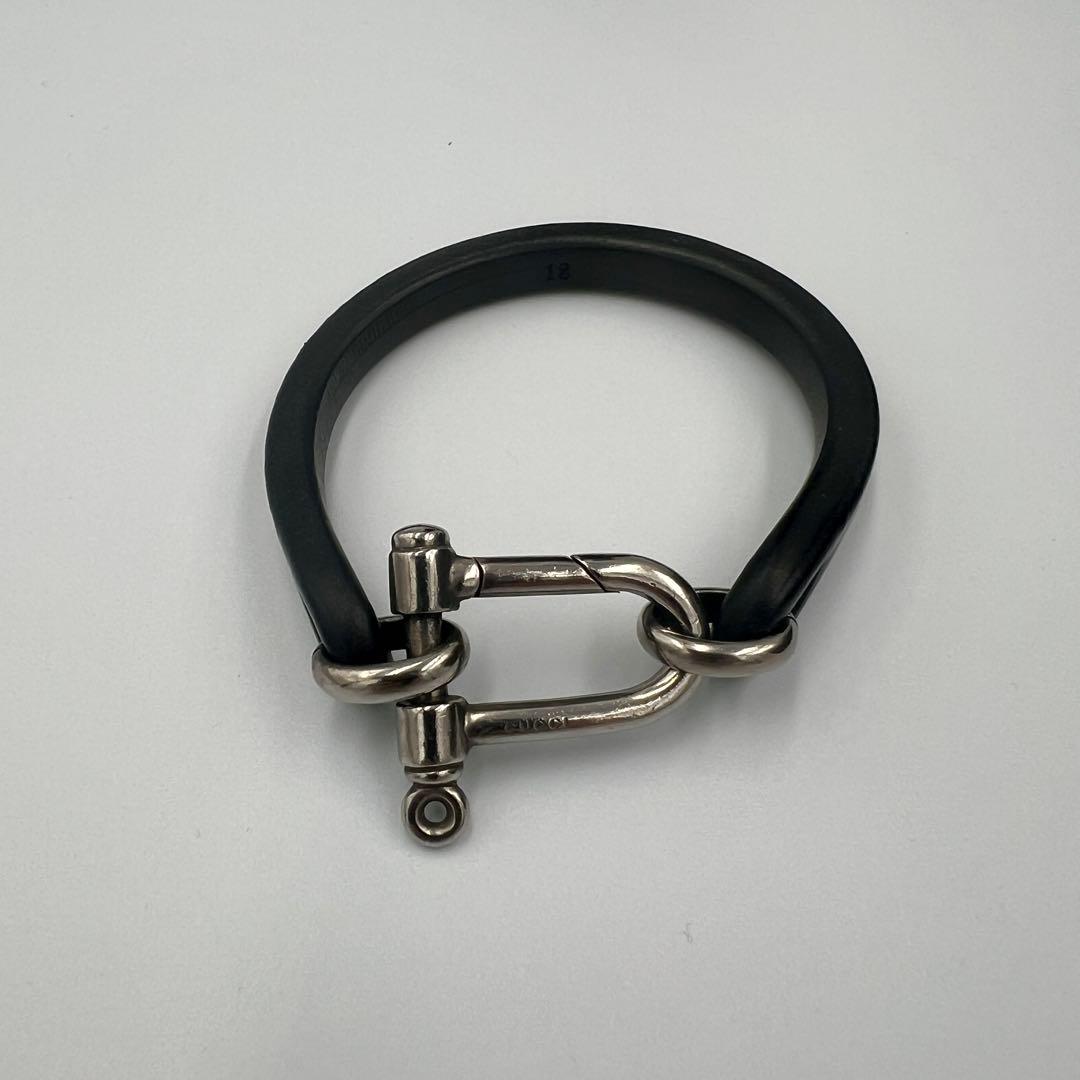国内正規品　GUCCI グッチ ホースビットブレスレット シルバーレザー18号