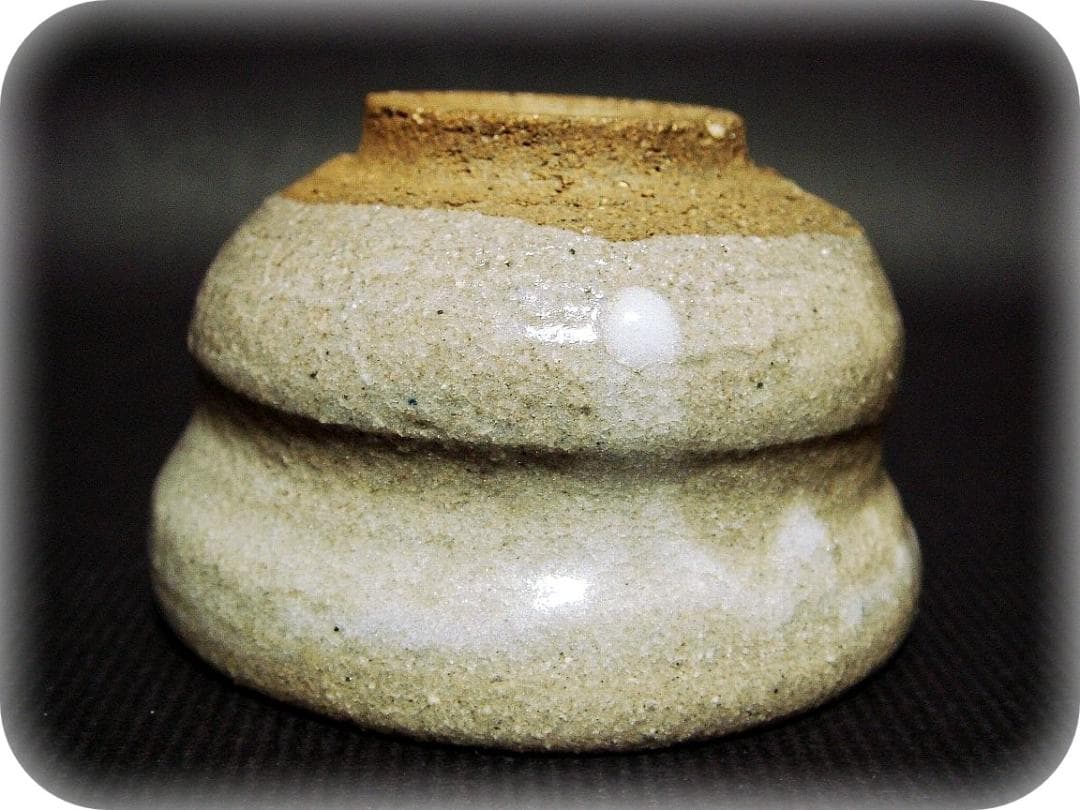 me408⑰『唐津 十字紋 ぐい呑』　/骨董品 古美術 古道具 アンティーク