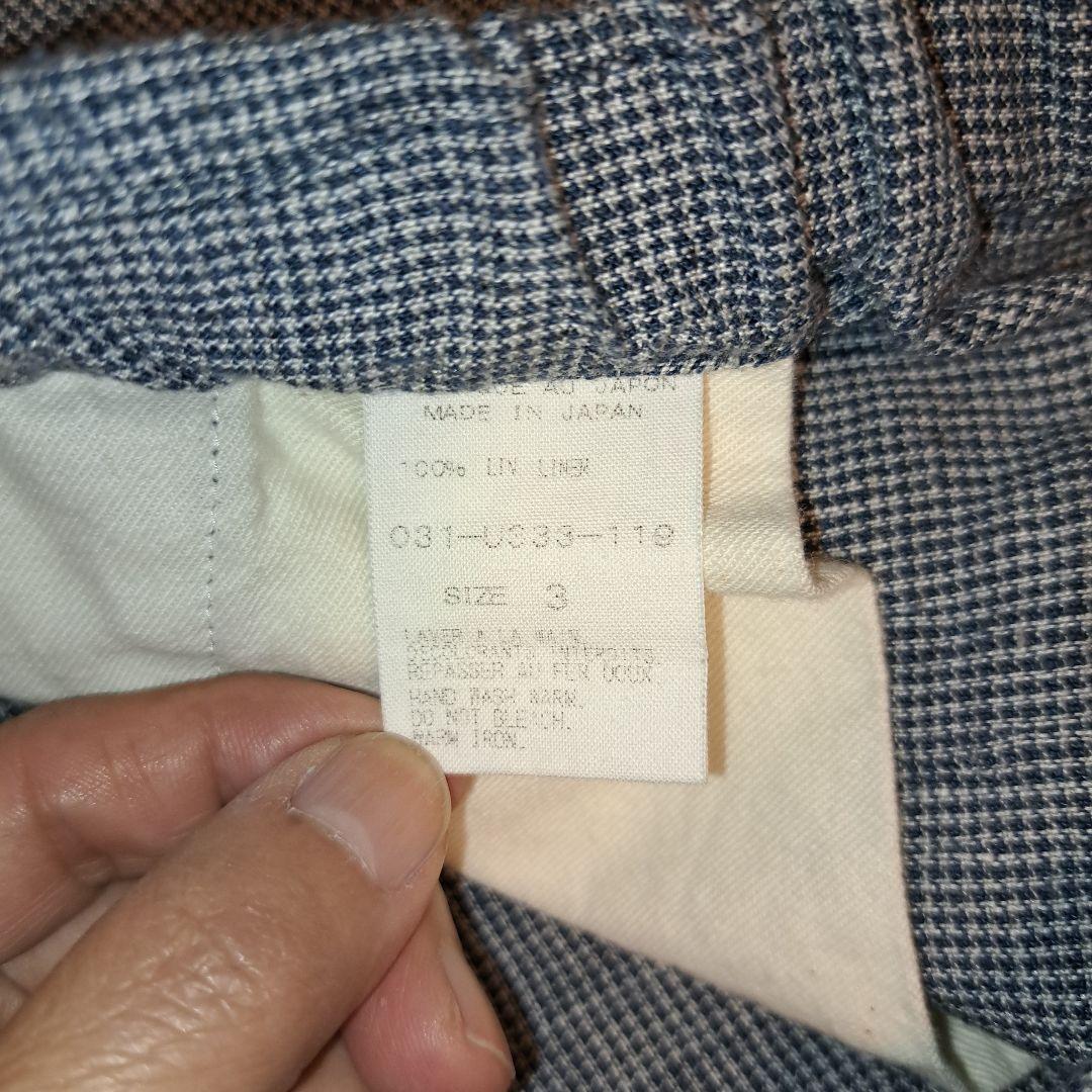 ARTS&SCIENCE チェックリネンパンツ