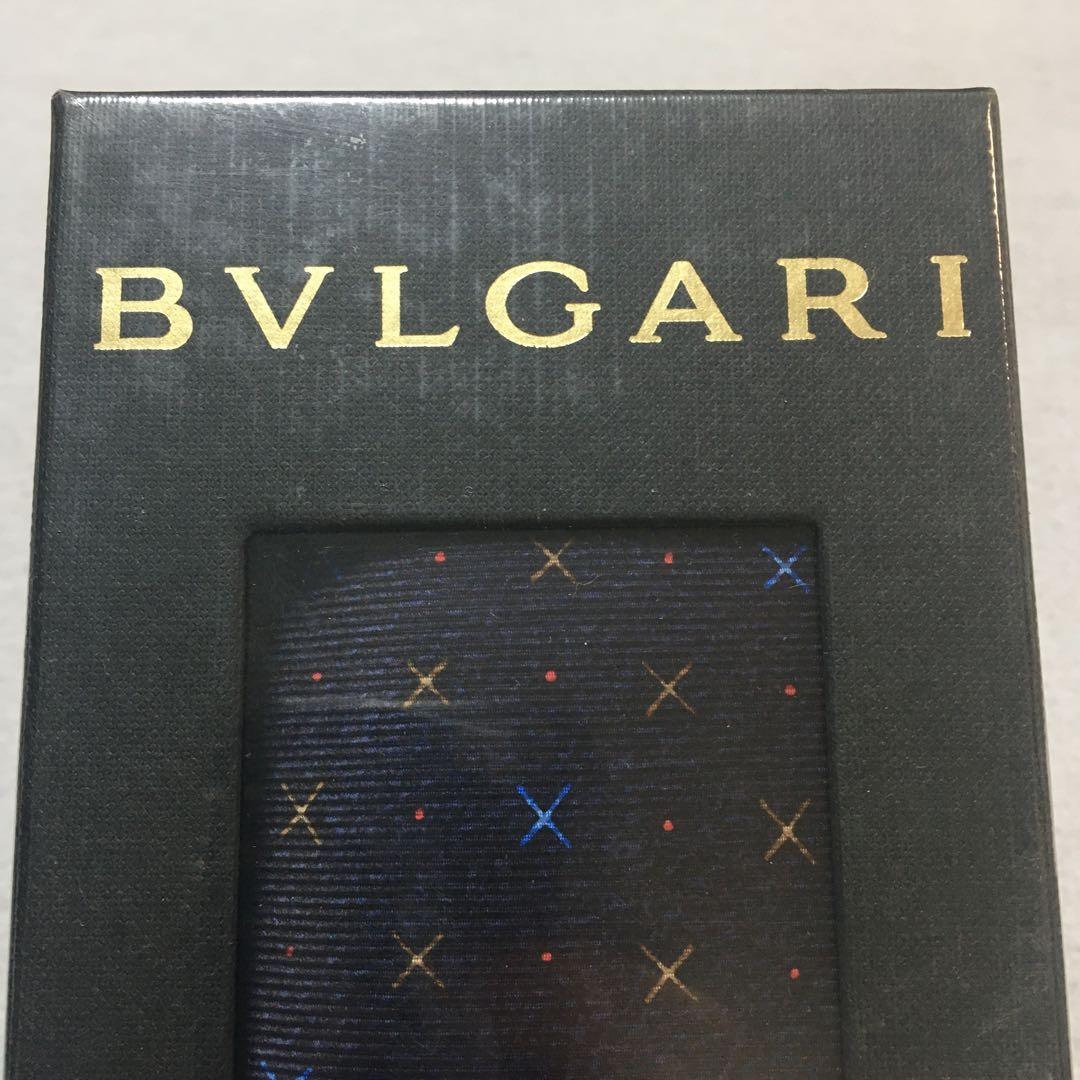 未使用　未開封　ブルガリ　ネクタイ　紺色　セッテピエゲ