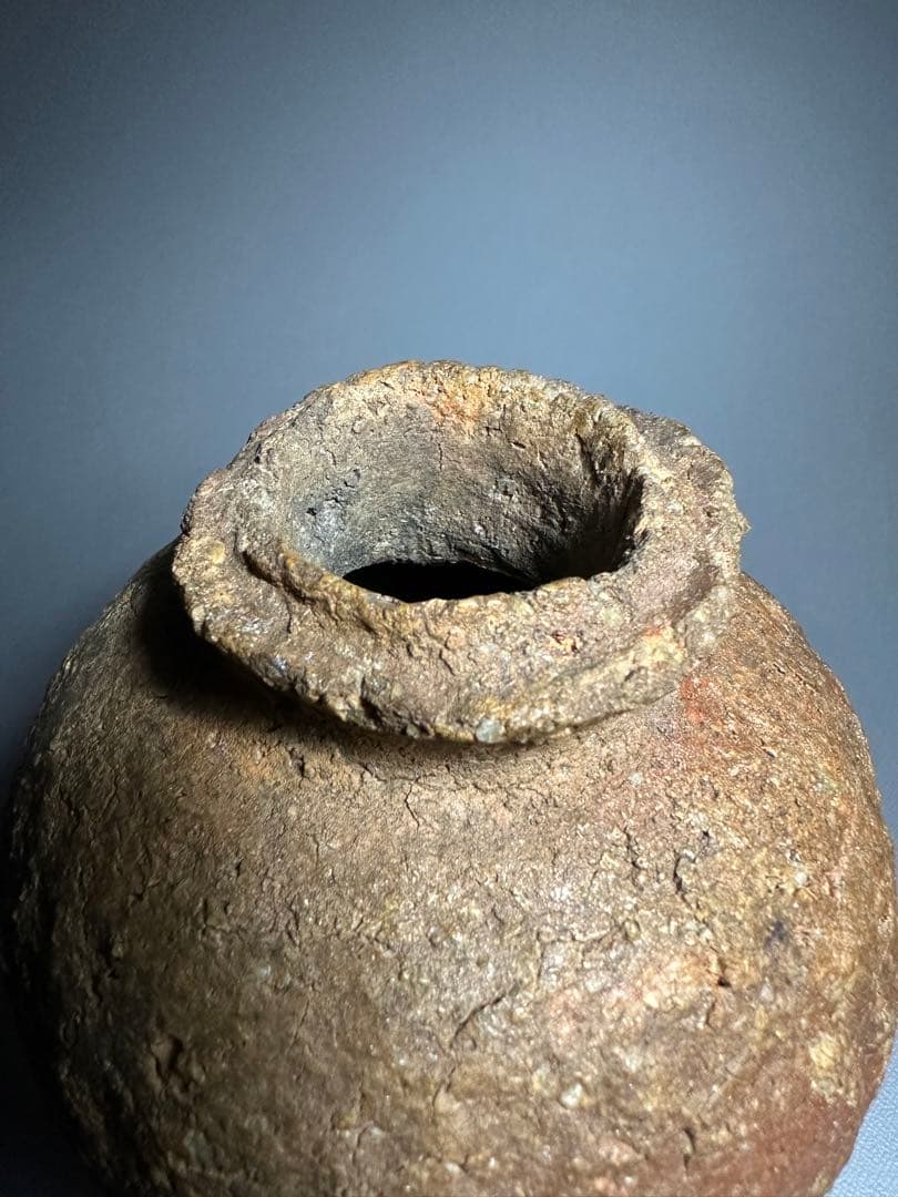 ⭐️蔵出し❣️貴重⭐️】信楽焼蹲(うずくまる)壺•花入古格抜群古作