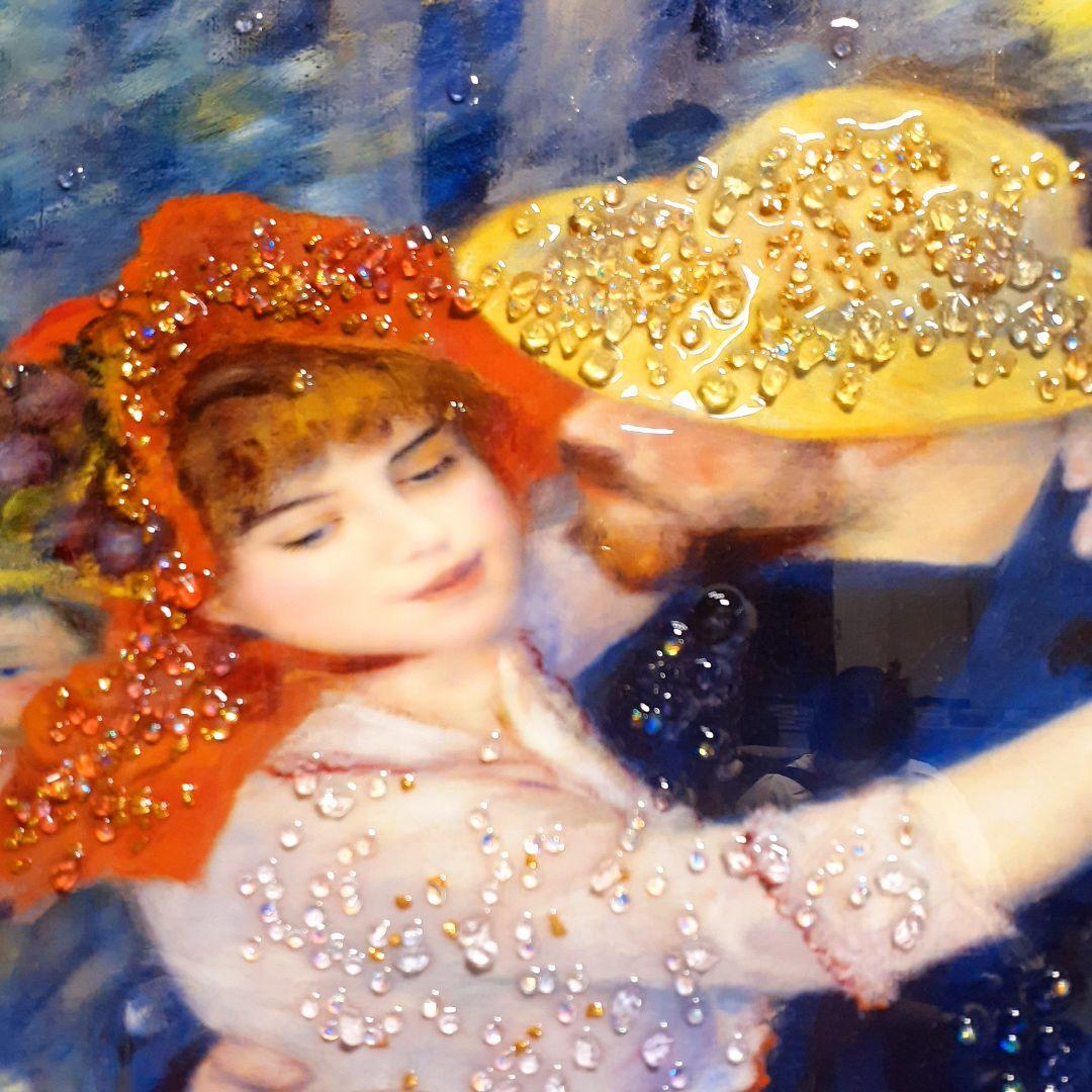 輸入雑貨　天然石　ルノワール作『1883年ブージヴァルのダンス』』　クリスタル