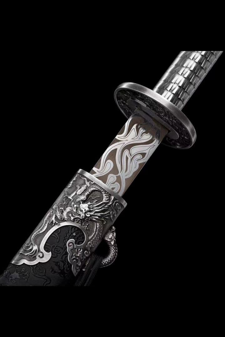 【苗刀～落淵】繍春刀 牛尾刀 苗刀 手鍛造打 鋼刀 冷兵器 古兵器 武具 両手刀