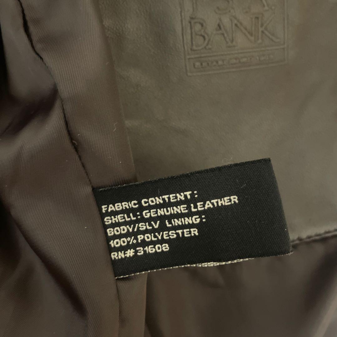 90s Jos. A. Bank ダークブラウン レザー ジャケット M