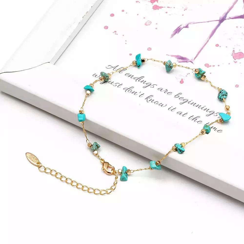 誘惑魅了 引寄せ 縁結び 異性を誘惑するイザナミの守り石 ターコイズアンクレット