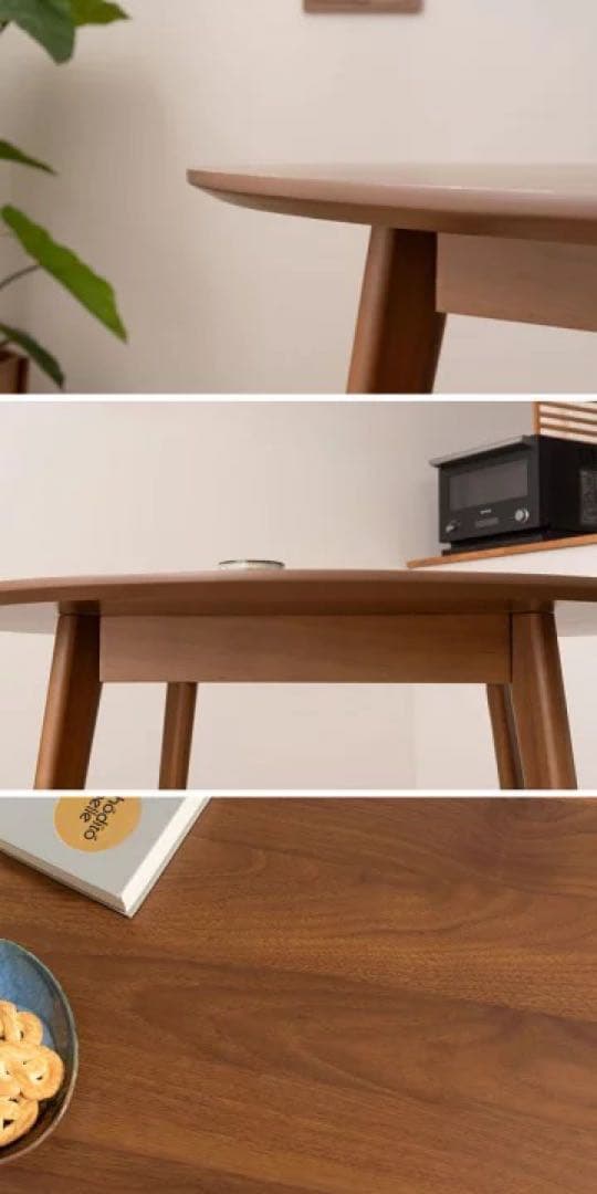 ブラウン円形テーブル 丸テーブル　直径90cm