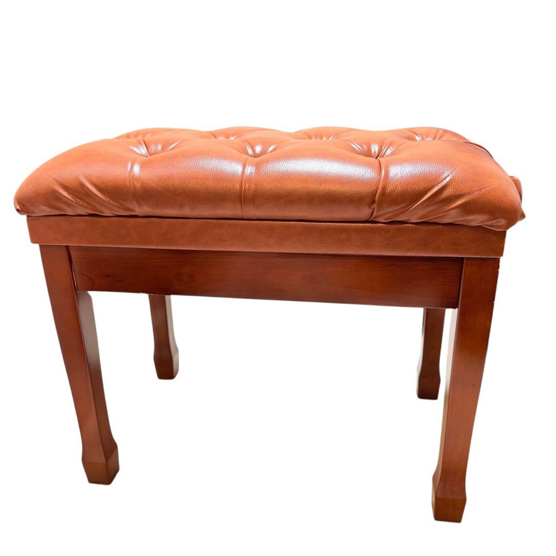 高級感　レザー　ピアノ用ベンチ　イス　高さ調整可能