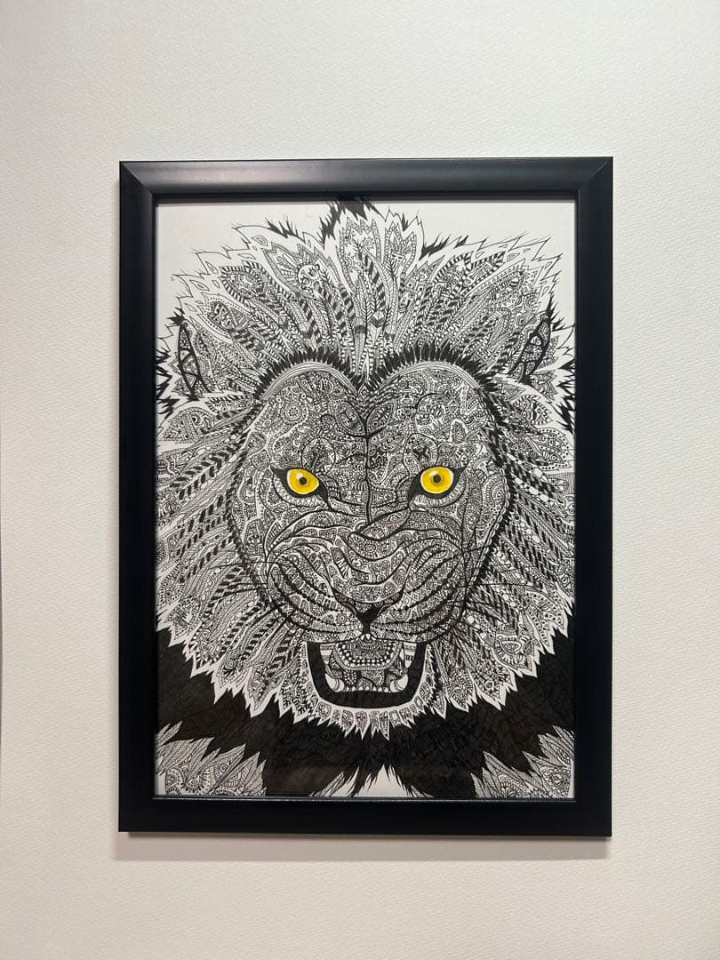 ライオン 動物ペン画No.14