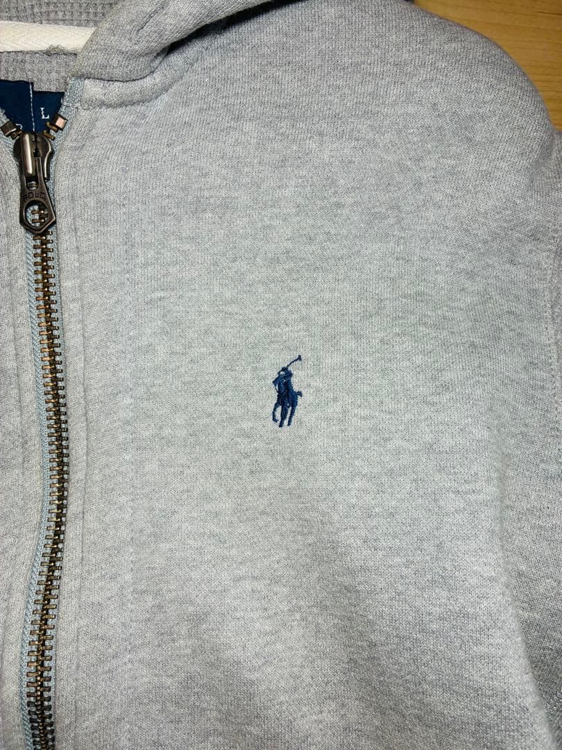 裏地サーマル仕様 ラルフローレン ジップアップパーカー L ヘビーウェイト