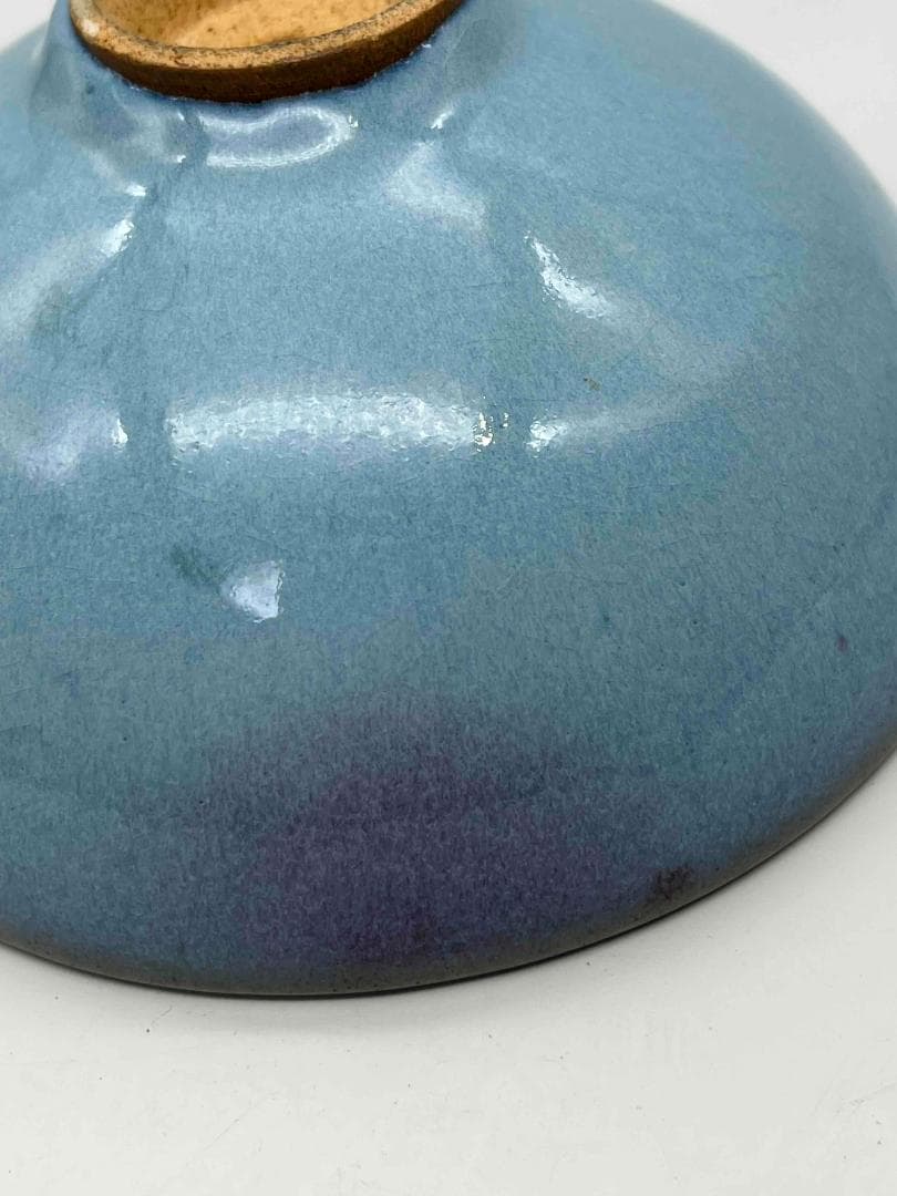 元時代 鈞窯 澱青釉紫斑茶碗 窯変釉 茶道具 水指 水差し(