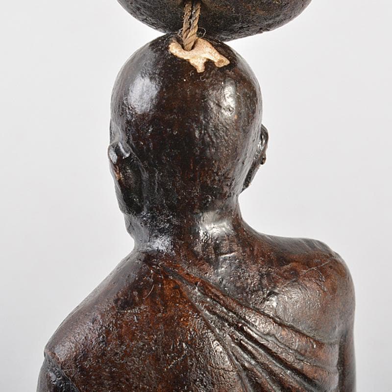 中国 唐木紫壇製 仏像雕 装飾品 置物 M R7107E