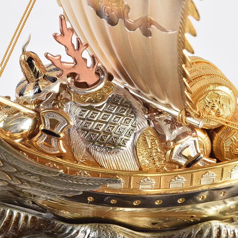 関武比古造　銀製　SILVER985刻印　宝船　約96g　Y　R9116B