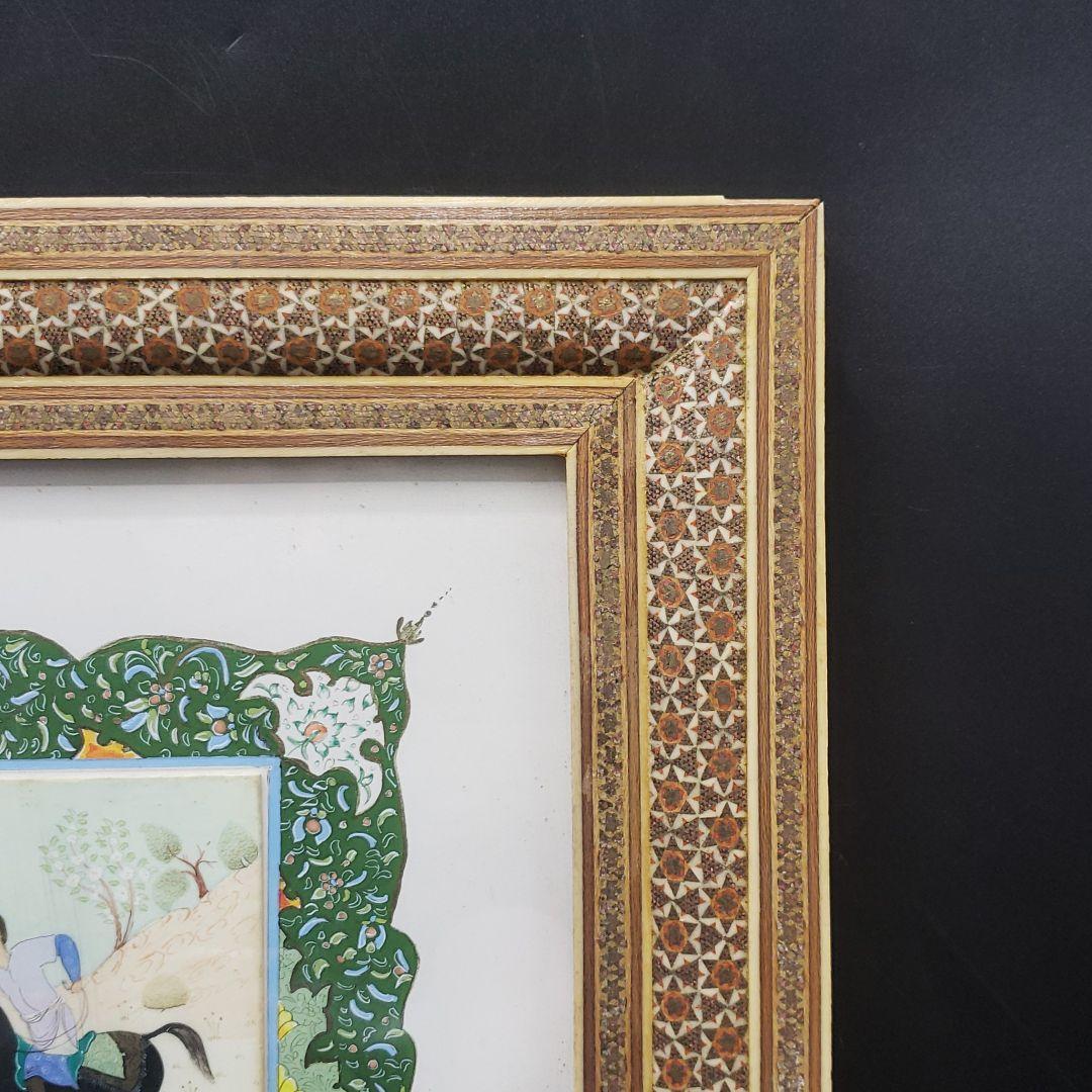 アンティーク アメリカン ミニアチュール 絵画 額装品 陶板画 美術品 USA