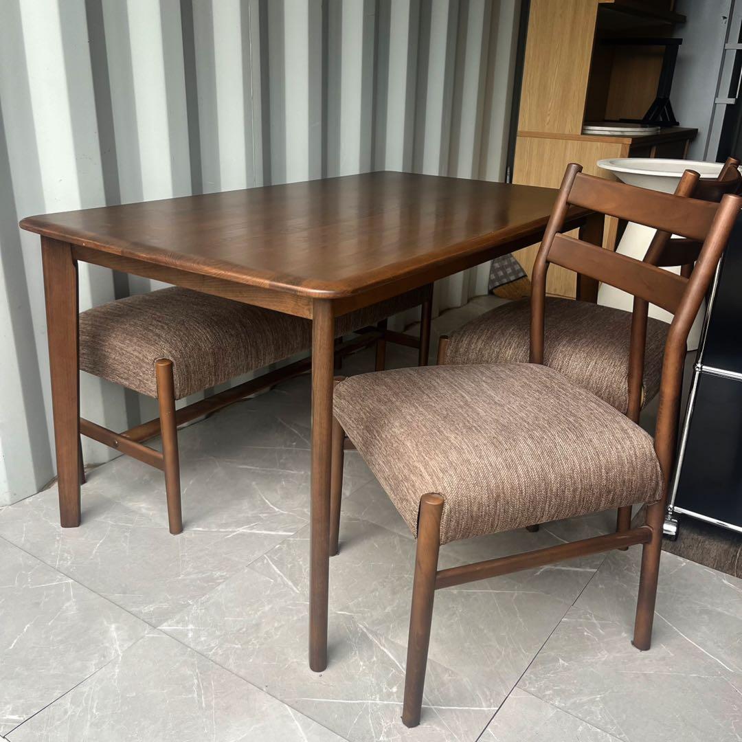 取付無料！ニトリ nコレクション 天然木北欧風おしゃれブラウンダイニングセット✨