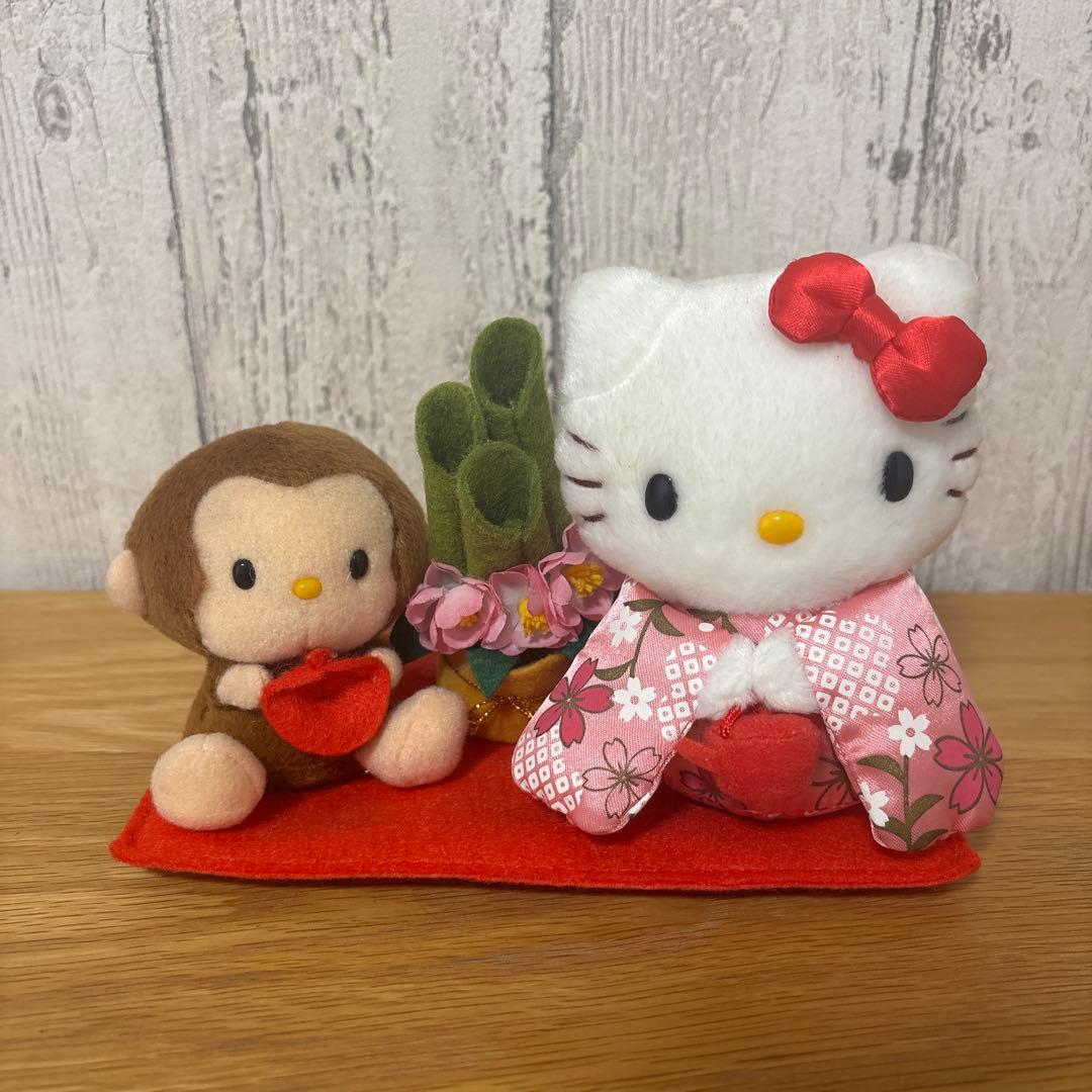 ハローキティ エトヌイグルミセット サンリオぬいぐるみ 正月飾り 着物