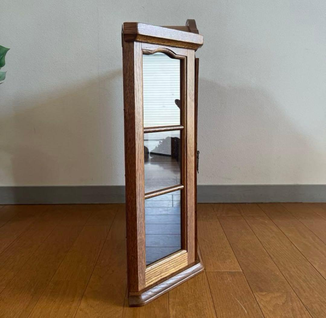 ヴィンテージ ウォールキャビネット 壁掛け ケース アンティーク オーク材