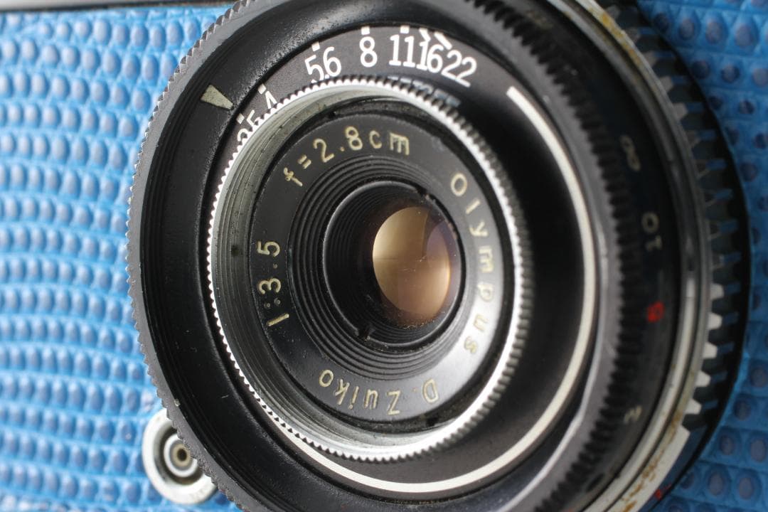 整備済 美品】ブルー OLYMPUS PEN S ハーフカメラ #1358