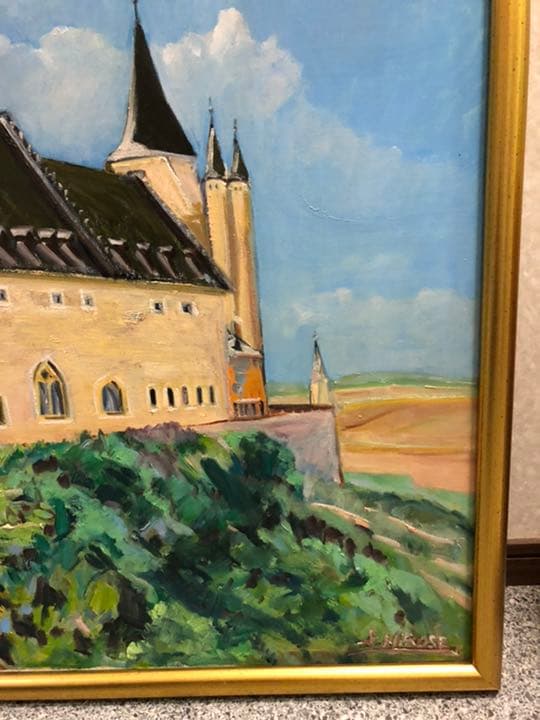 F30アクリルなし 額縁 額 油絵 絵画 ゴールド アンティーク