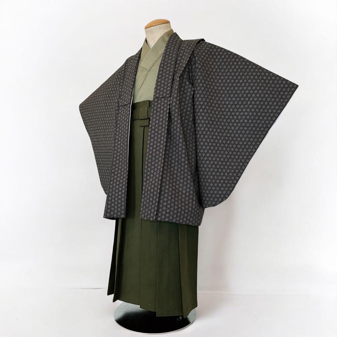 machi★［麻の葉］5歳 七五三 ꕤ 羽織袴5点セット