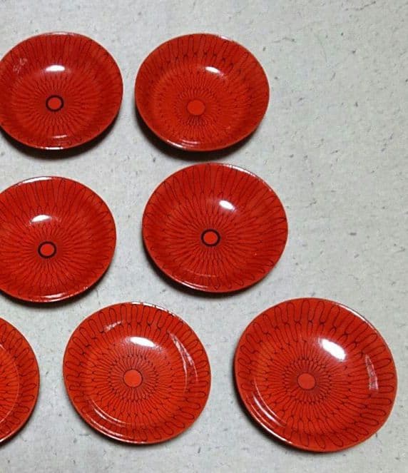 茶道具漆器 手塩皿 10枚