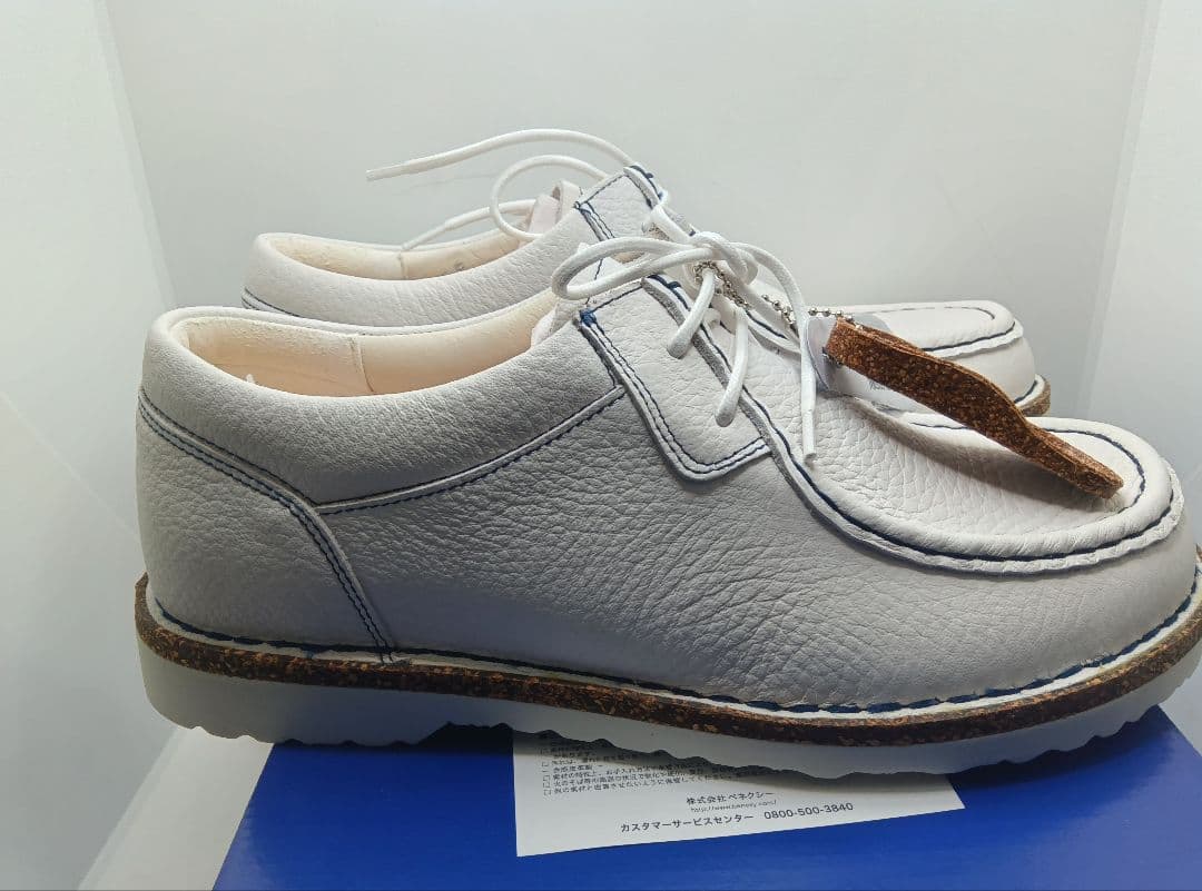 モ*ん様 新品ビルケンシュトックパサディナ白ホワイトレザー本革42