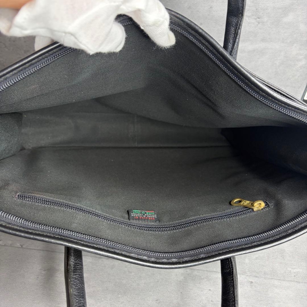 ILBISONTE イルビゾンテ 本革 ブリーフケース ビジネスバッグ A4 黒