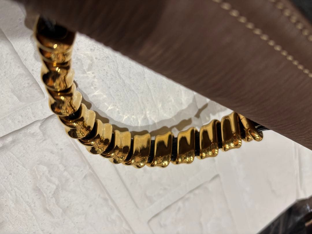 LOEWE レザー ハンドバッグ ブラウン ブラック