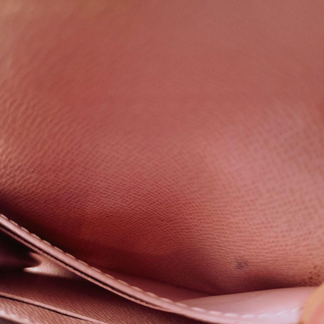 ルイヴィトン ポルトモネロザリ ダミエ 折り財布 ローズバレリーヌ