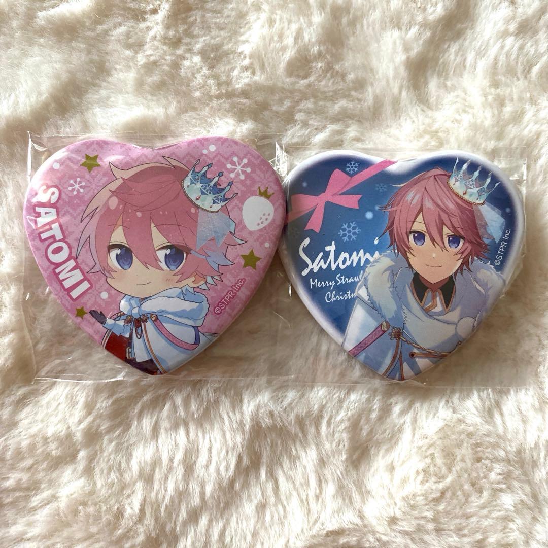 すとぷり さとみくん冬ハート缶バッジ - メルカリ