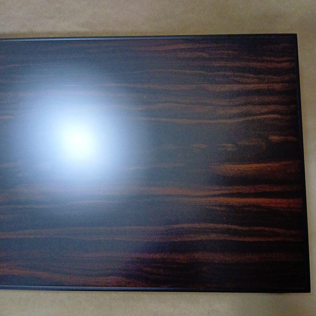 茶道具　黒丹唐木花台　雲柄