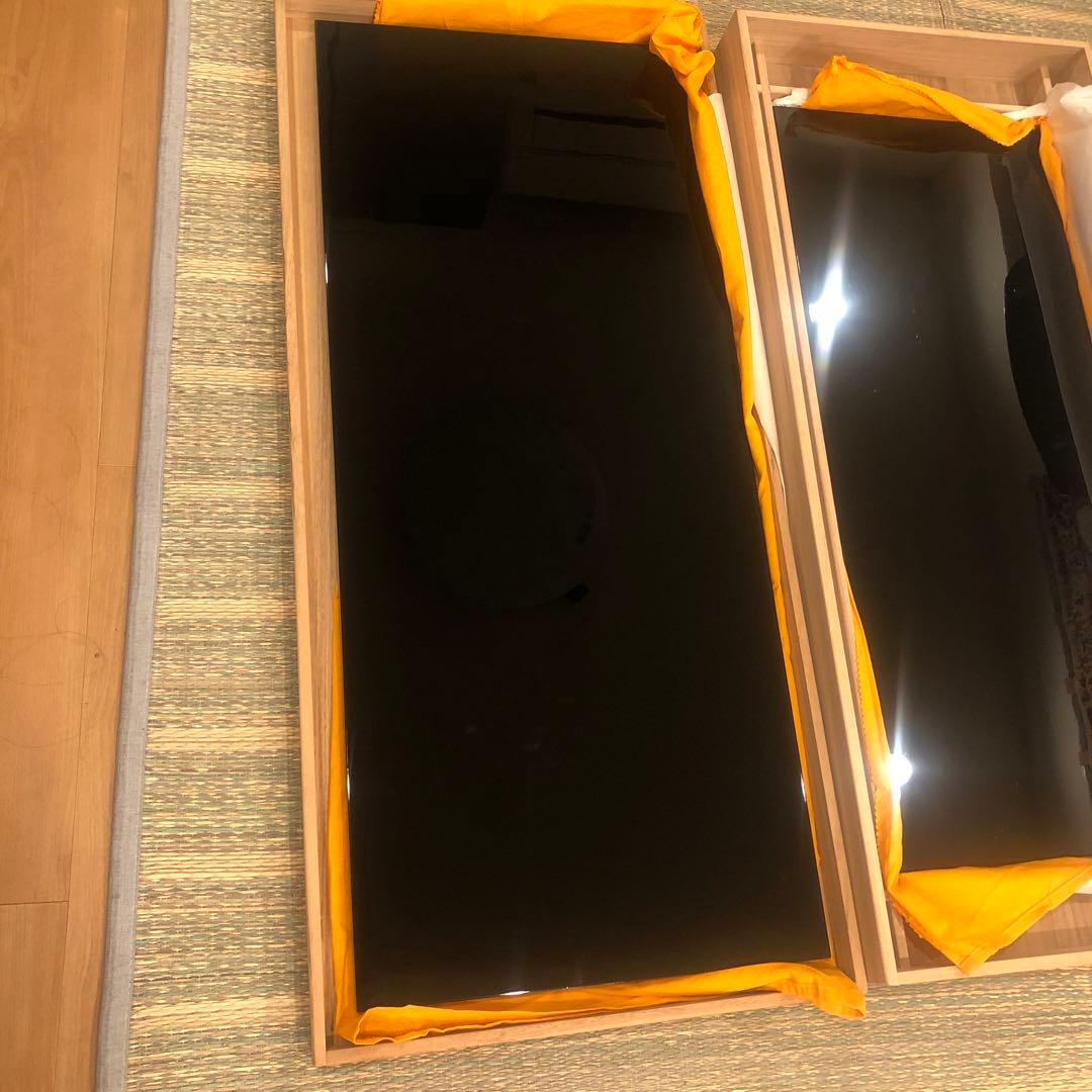 輪島塗 豪秀作 茶道具 黒真塗 長板 炉用 風炉用 壱双 真一双 共箱共布 美品