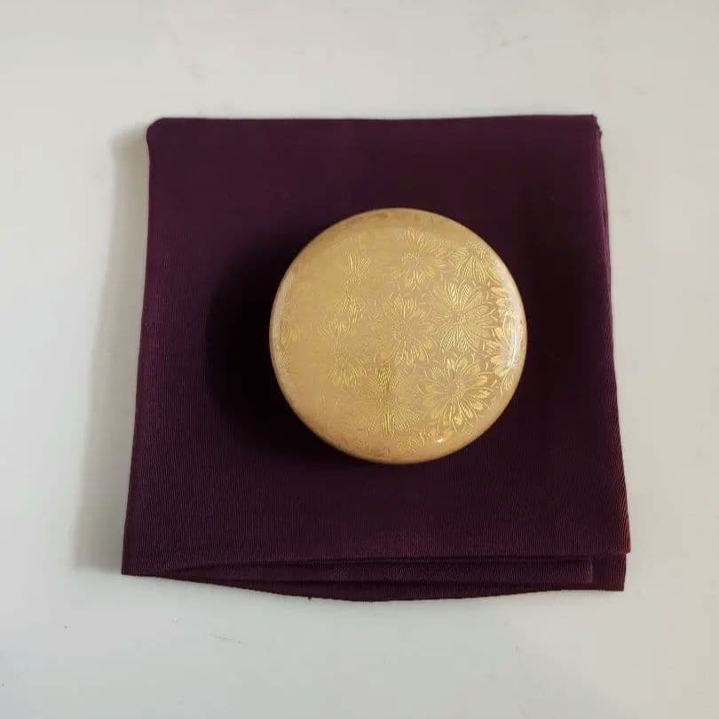 棗 大棗 菊 菊彫詰 白漆 輪島 彫り師 加門彰作