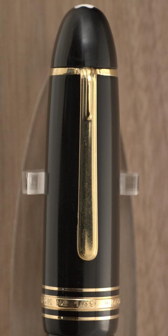 ★美品★　モンブラン　万年筆　149　18C　三帯　F　エボナイト芯　箱インク