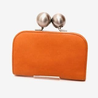 カワカワ折り財布ウォレット folded wallet がま口 レザー 本革