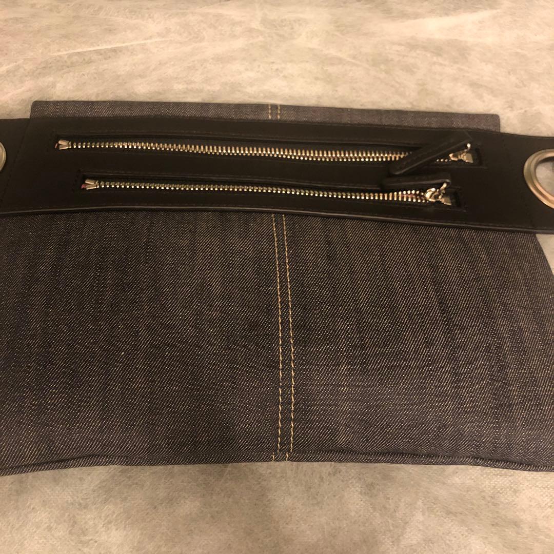 新品 カワカワ kawakawa デニム！ボディバッグ ショルダーバッグ M