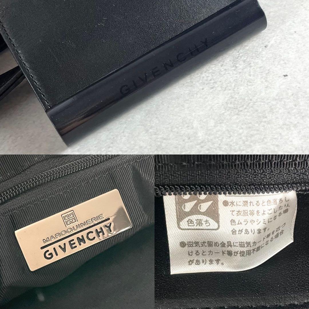 美品 ジバンシー ショルダーバッグ ロゴ金具 オールレザー フラップ ブラック