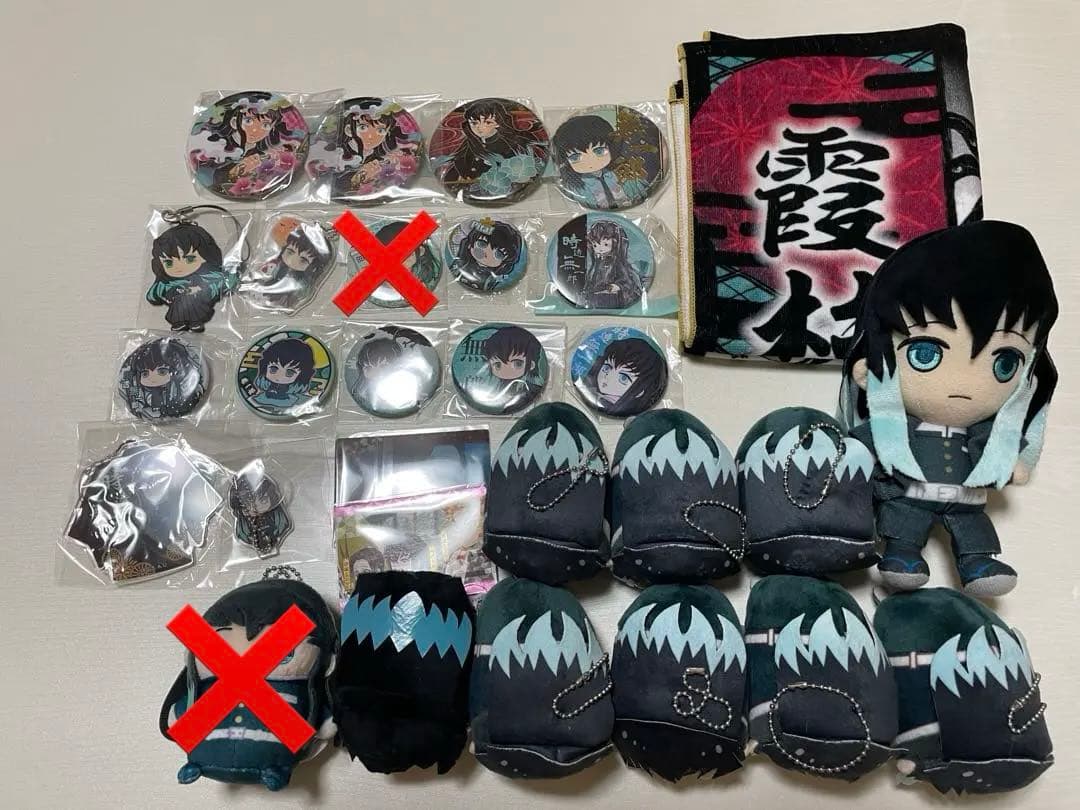 鬼滅の刃 時透無一郎 ぬいぐるみ もちころりん 缶バッジ ラバーキーホルダー