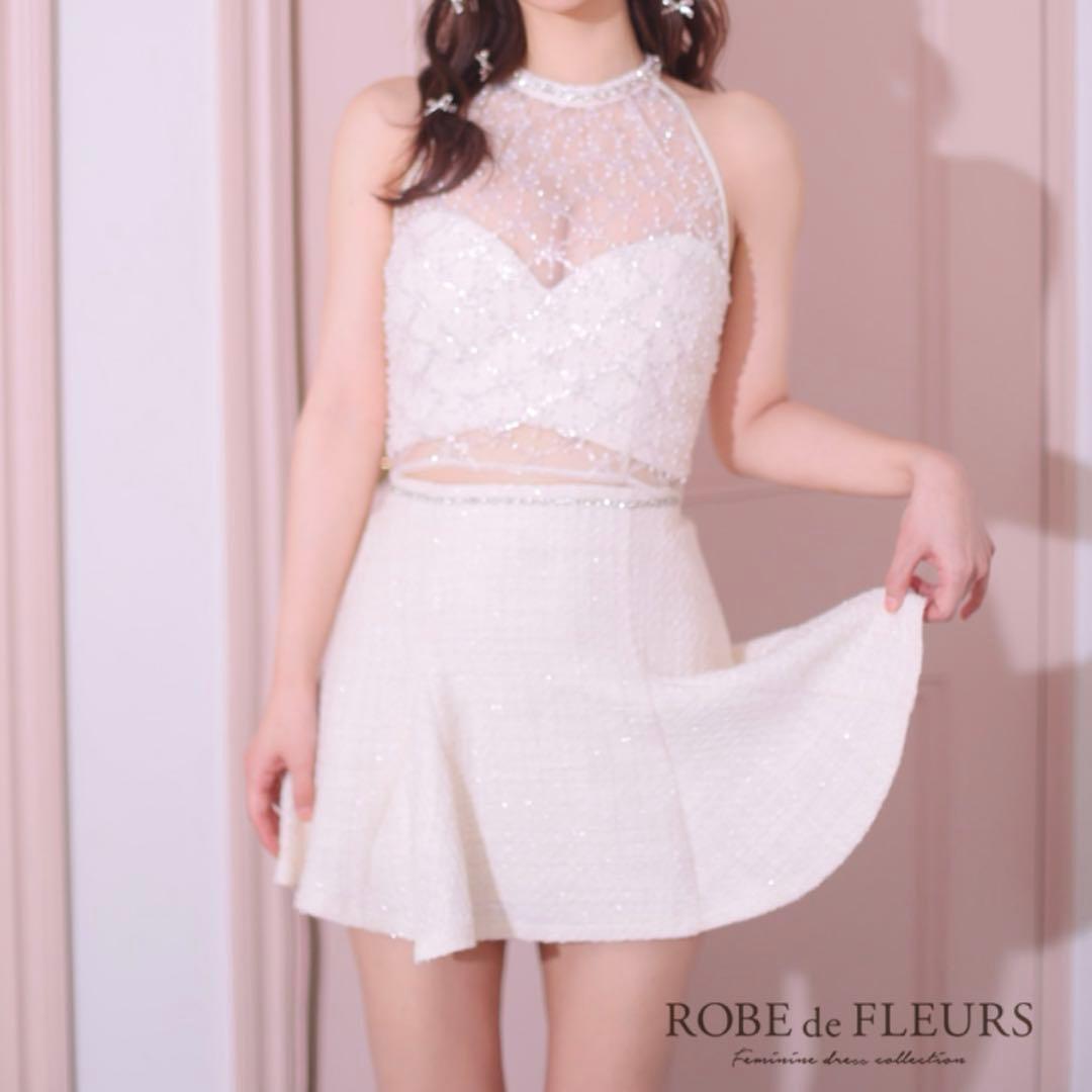 C*♡様 ROBE de FLEURS セットアップ アイボリーナイトドレス S